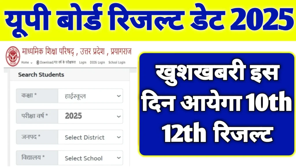 UPMSP UP Board Result 2025 Date